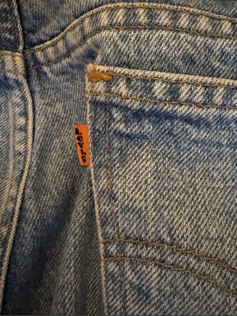 Vintage 90’s Levi’s 505 Straight Leg Orange Tab Blue Jeans - Picture 3 of 9